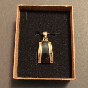 Lia Sophia Black and Gold Toned Pendant